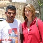 Naomi Klein with Iyad Burnat of the Bil'in Popular Committee