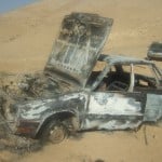 Israeli army set cars on fire close to the southern Green Line