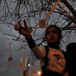 Children from Bethlehem read the names of the children killed last year in Gaza during the massacre and hung their names from a tree.
