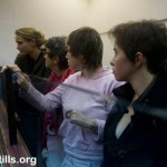 Arrested Activists in a Tel Aviv Courtroom (Picture Credit: Oren Ziv/Activestills.org)