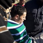 Protester evacuated after being shot with live ammo in Nabi Saleh today. Picture credit: Oren Ziv/ActiveStills