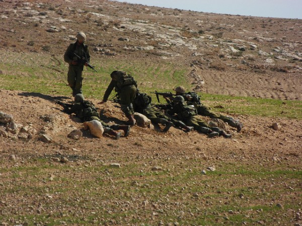 Soldiers exercising near Jinba and Mirkez villages