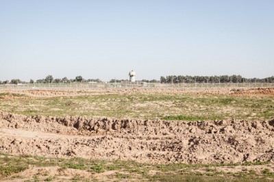 Damaged farmland near the border, photo by Desde Palestina