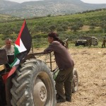 Farmers watched by Israeli Occupation Forces