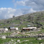 Al-Manatir neighbourhood was attacked by settlers and evicted by Israeli forces (Photo by ISM)