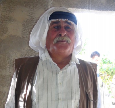 Abu Osama in his house in Jalud (Photo by ISM)