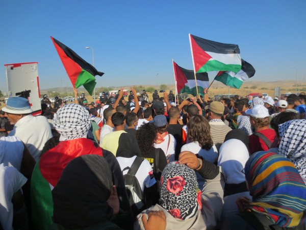 Demonstration in the Naqab, (Photo by ISM)