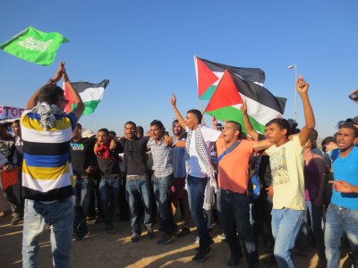 Protest chanting at the demonstration in the Naqab (Photo by ISM)