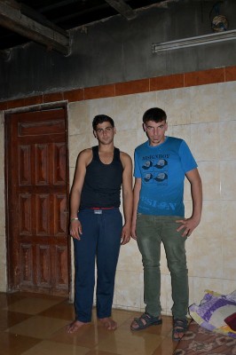 Mahmoud (left) and Saddam Abu Warda. (Photo by Rosa Schiano)
