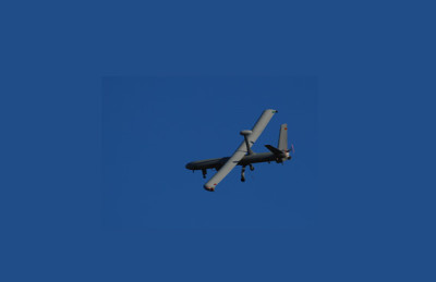 A Hermes 450 drone – manufactured by Elbit (Photo by Corporate Watch)