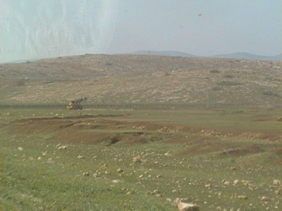 The confiscated land where construction has already begun (photo by ISM).