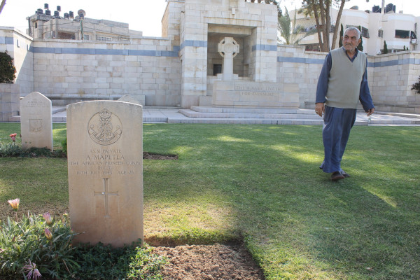 Ibrahim Jeradeh is the Gaza War Cemetery’s longtime caretaker. (Joe Catron)