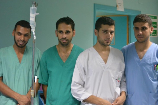Some of the staff at el-Wafa hospital (Photo by Charlie Andreasson).