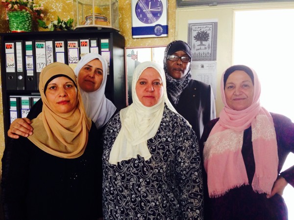 Some members of the Women's Center in Askar refugee camp (photo by ISM).