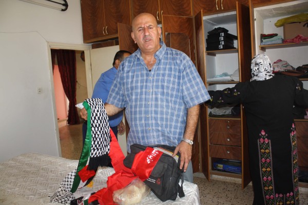 Nothing in Khaled Mansour's flat escaped the soldiers' attention, including these scarfs (photo by ISM).