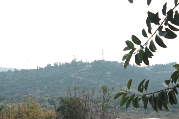 Photo shows the illegal settlement of Ma'ale Shomron, this is the view from the house where the boys were arrested.