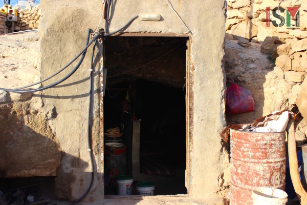 Like many other communities in the South Hebron Hills, people live inside caves. 