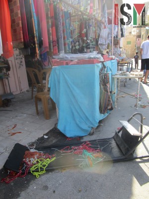 Shop vandalised by extremists