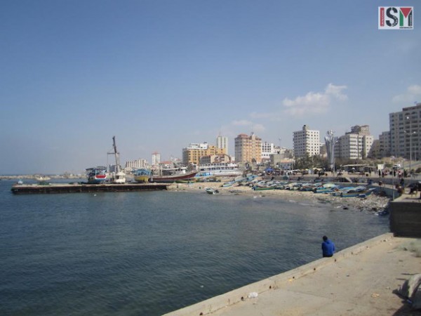 Fishermen's boats in the coast of Gaza.