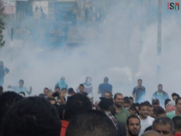 Palestinians were injured due to excessive tear-gas inhalation