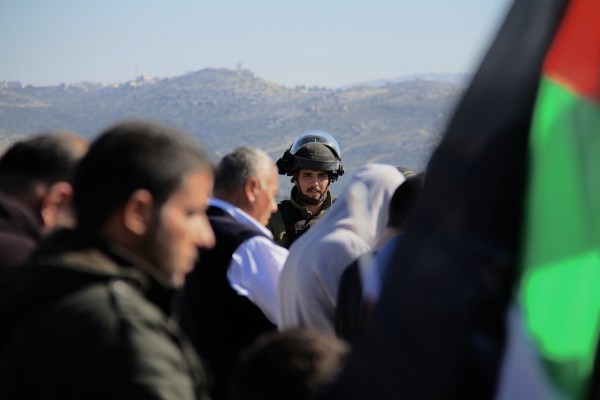 Soldiers stopped Palestinians from going to pray on top of the hill