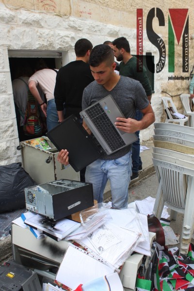 One of the computers destroyed in the raid