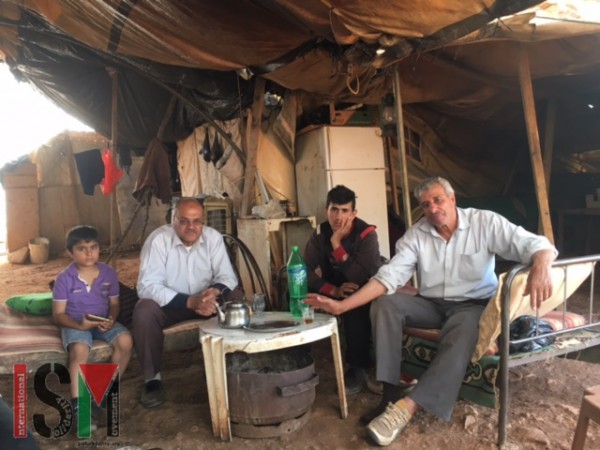 Palestinian family living in the village. 