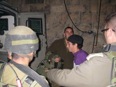 The arrest of 17 year old youth in Tel Rumeida, Hebron