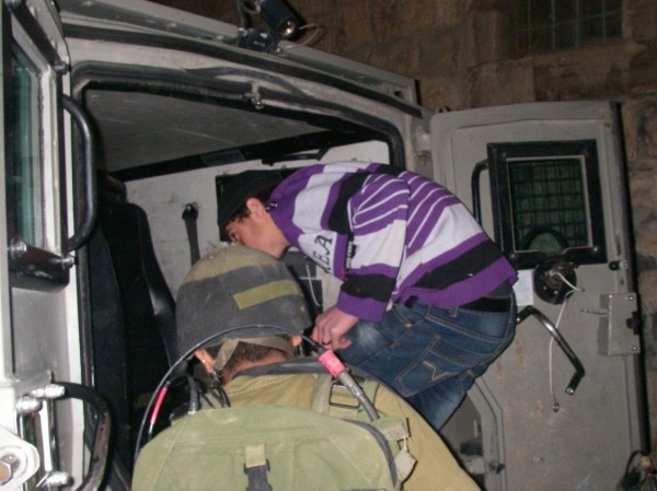 The arrest of a 17 year old youth in Tel Rumeida, Hebron