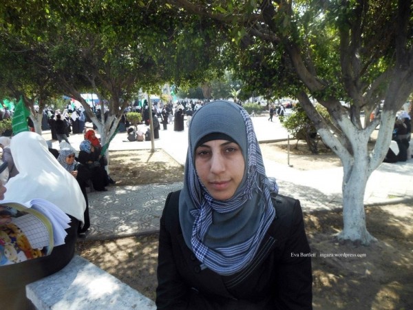 Hana Shalabi, released after a 43-day hunger strike, remains an inspiration. Photo Eva Barlett 
