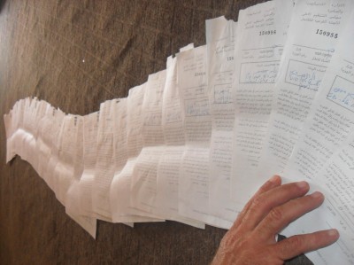 Original copies of all the demolition orders served today (Photo by ISM)
