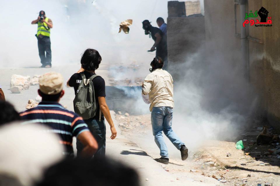 Tear gas spread throughout the village