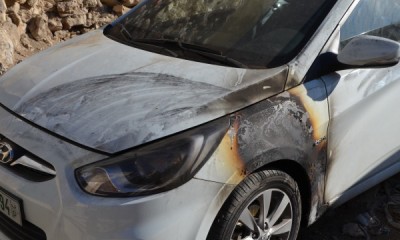 One of the burnt cars (photo by ISM).