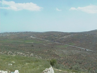 Photograph of Route 505 where the wall will be built (photo by ISM).
