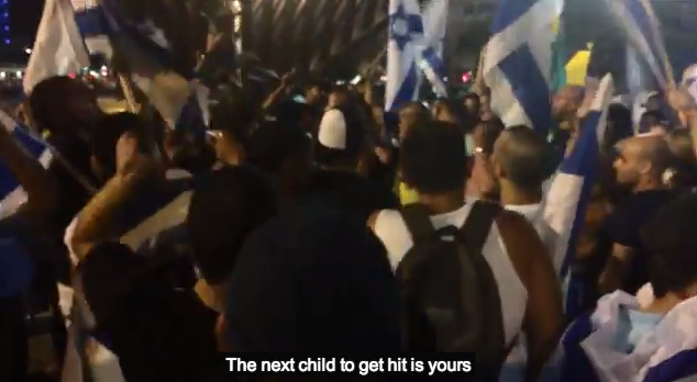 Video: Israelis in Tel Aviv chanting, “There’s no school tomorrow, there’s no children left in Gaza! Oleh!”