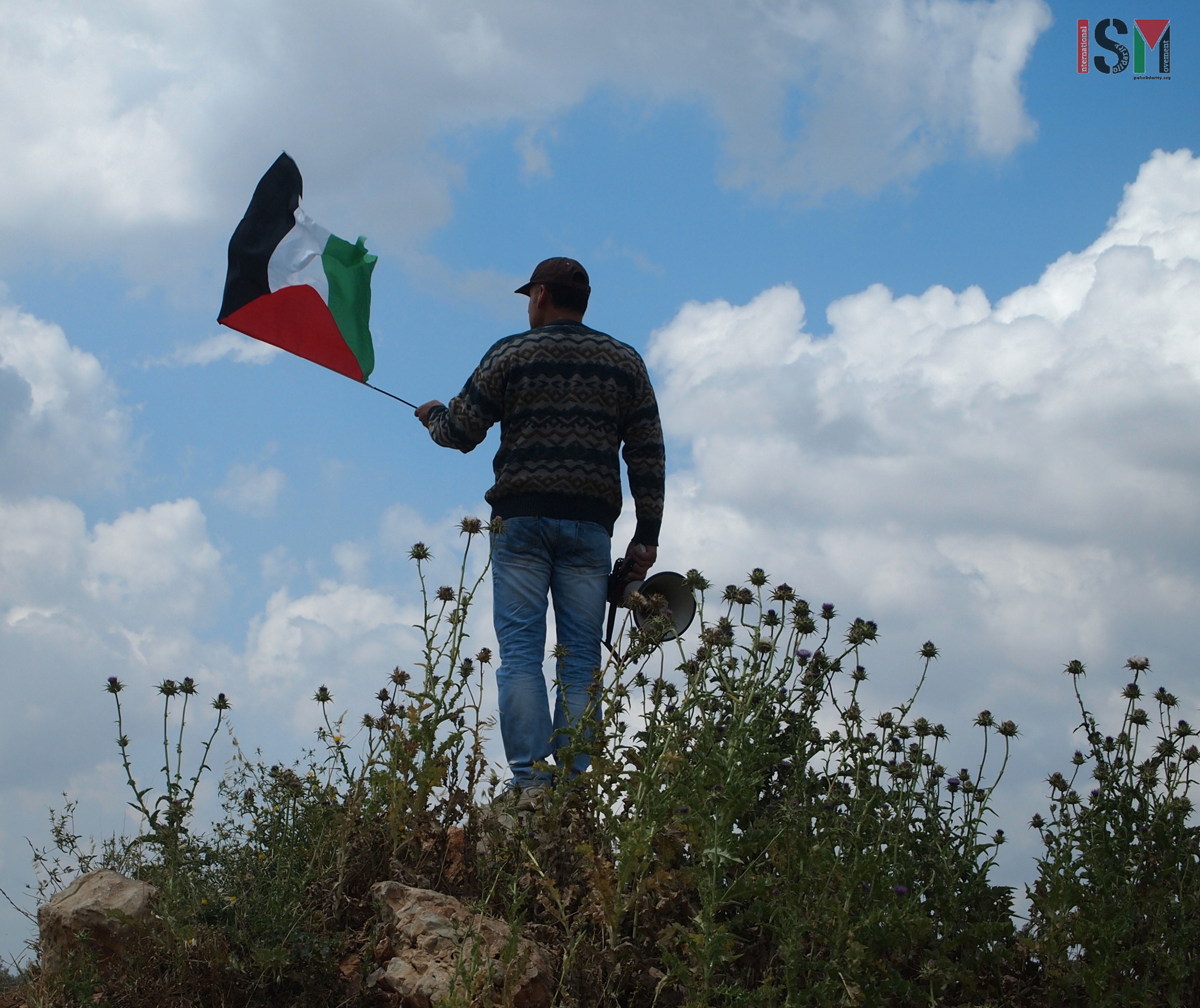 Ni’lin filled with tear gas during demonstration against continued loss of land and isolation