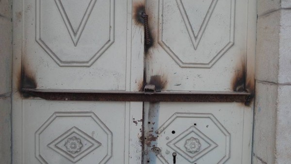 A door on Shuhada Street that has been completely welded closed.