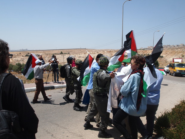 Protest commemorating one year anniversary of the killing of Mohammad Abu Khdeir met with military violence