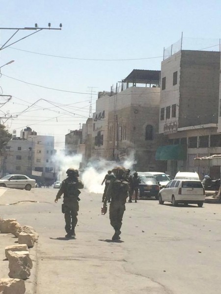 Israeli forces shooting tear gas at children on their way to school