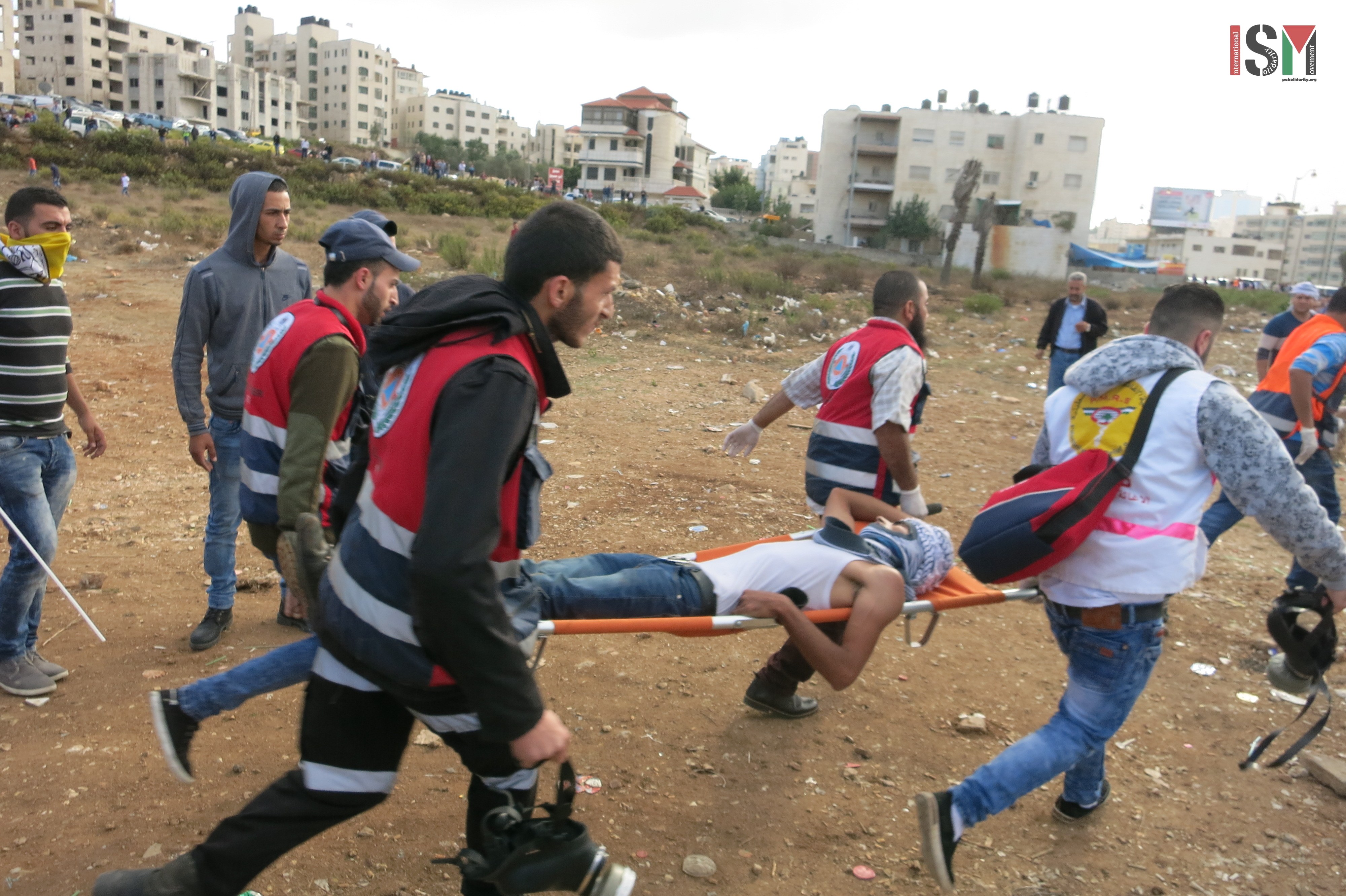 Beit El demonstration under attack by Israeli forces after Martyr laid to rest