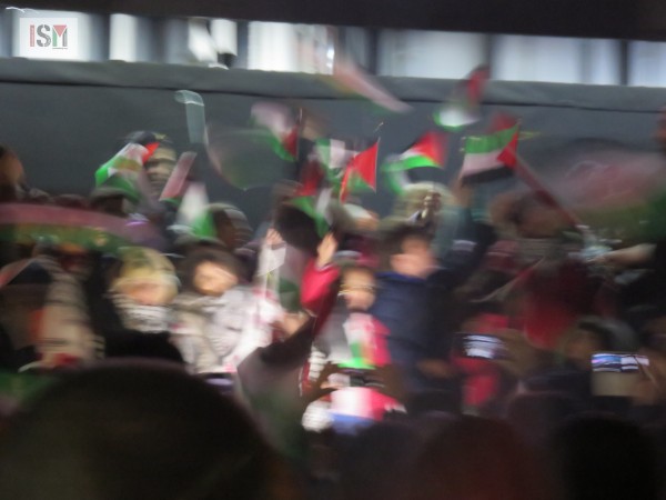 A group of children singing in Ramallah