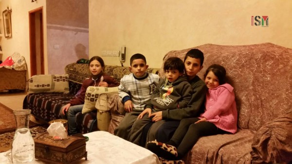 From left to right: 10 year old, Tala; 8 year old, Bader; 3 year old, Fajer; 12 year old, Adel; and 5 year old, Mira.