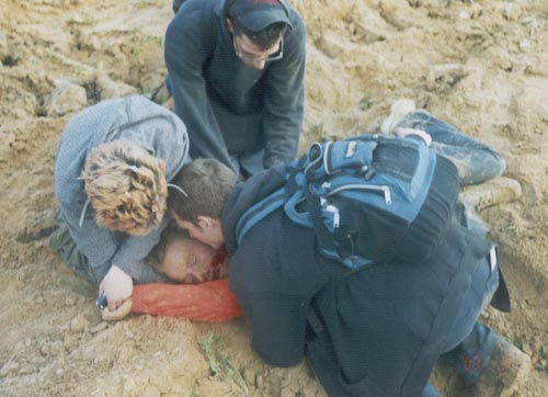 Rachel Corrie after being crushed