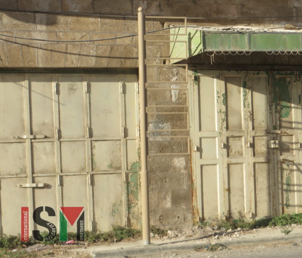 New sign-post erected by Israeli Forces near ethnically cleansed Shuhada Street