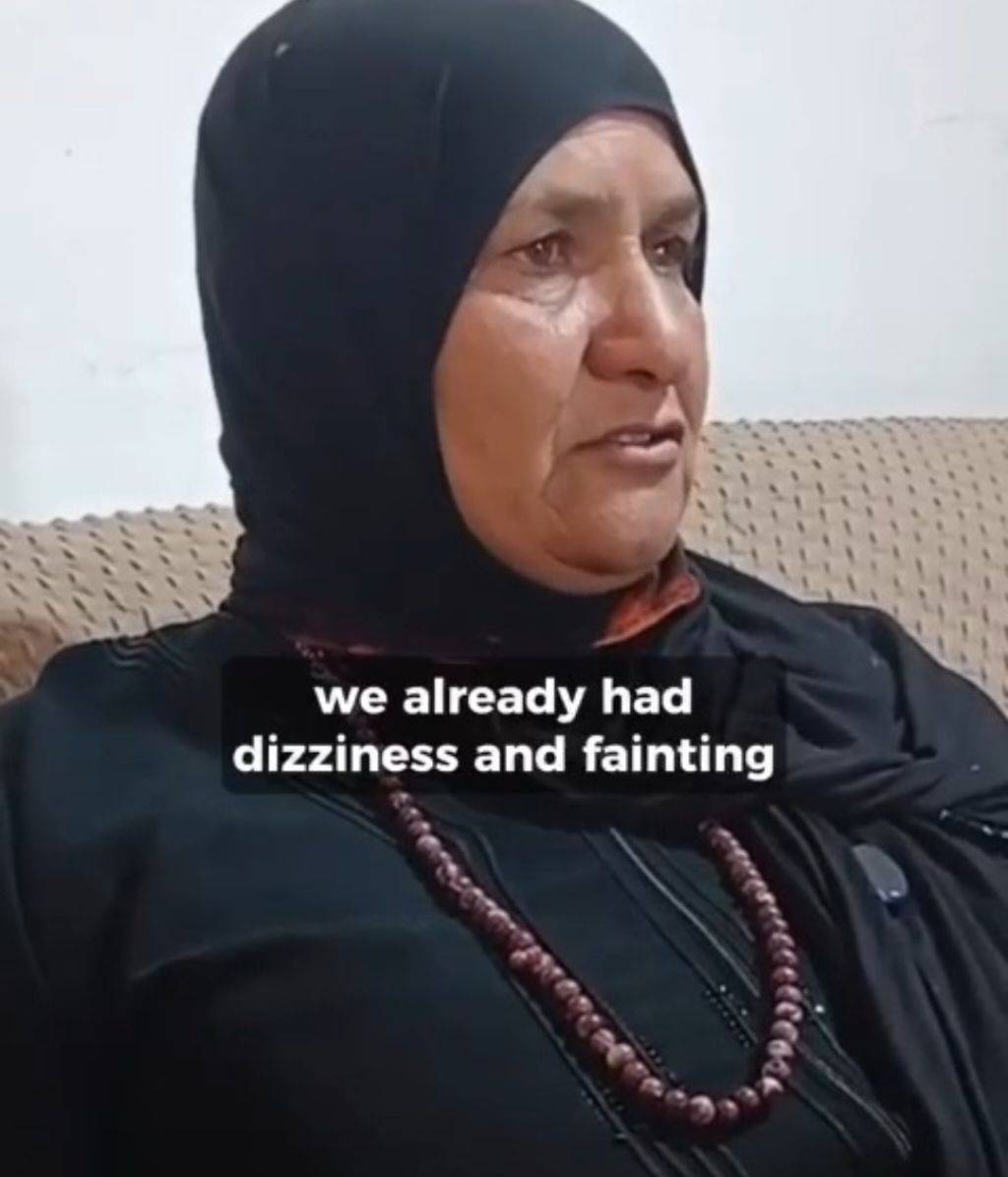 Awda Hathaleen's mother in las says "we already had dizziness and fainting" speaking about the hunger strike.