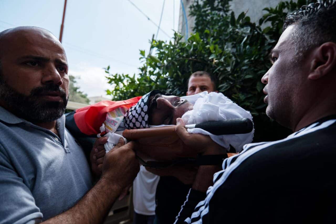 The funeral of Khaled al-Houbi
