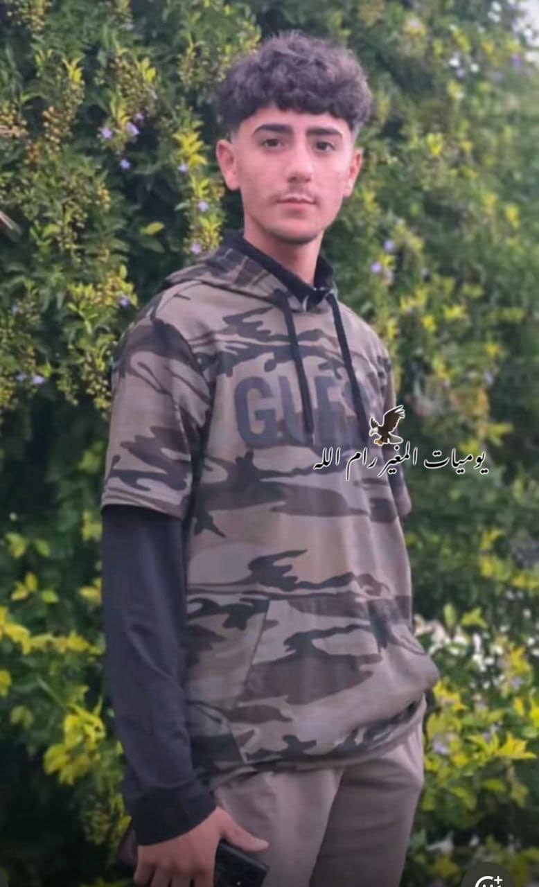 Photo of 14-year-old Saad Sami Naasan who Israeli forces fatally shot outside a mosque during a raid on Al Mughayyir