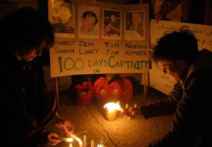 Vigil for CPT hostages in Hebron