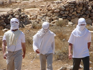 Israeli Colonist Wear:  Tallis, Tzitzis, and Mask