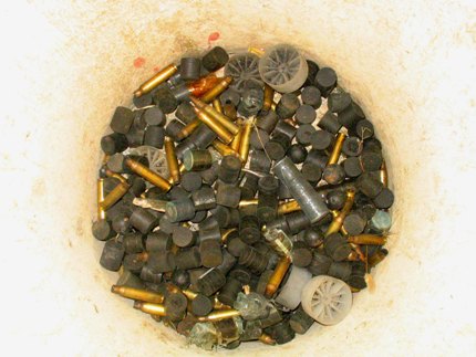 Bullet collection in Bil'in, Photo by Eva